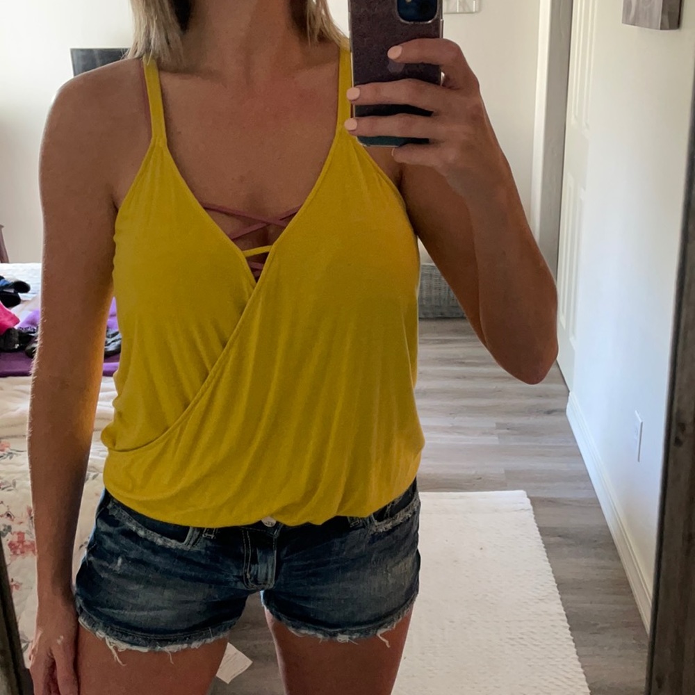 Yellow Tank Top from Fashion Nova sz small